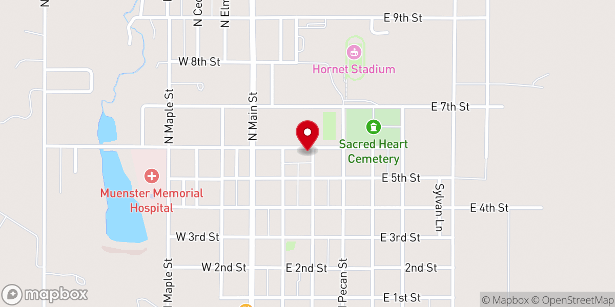 Map showing location of Sacred Heart Catholic Church Pastoral Office