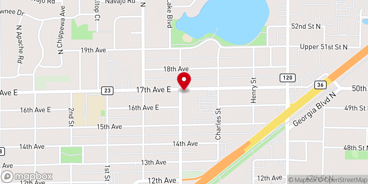 Map showing location of Church of St. Peter Rectory