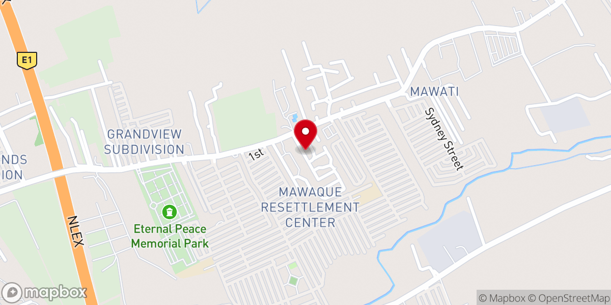 Map showing location of New Life Fundamental Baptist Church