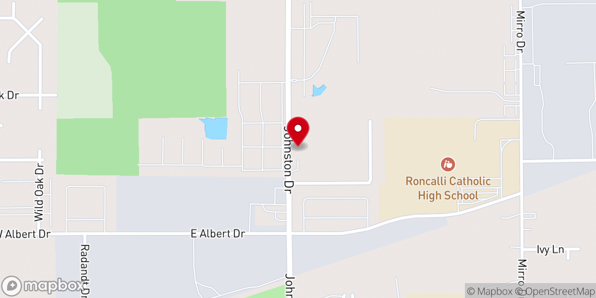 Map showing location of Berean Baptist Church