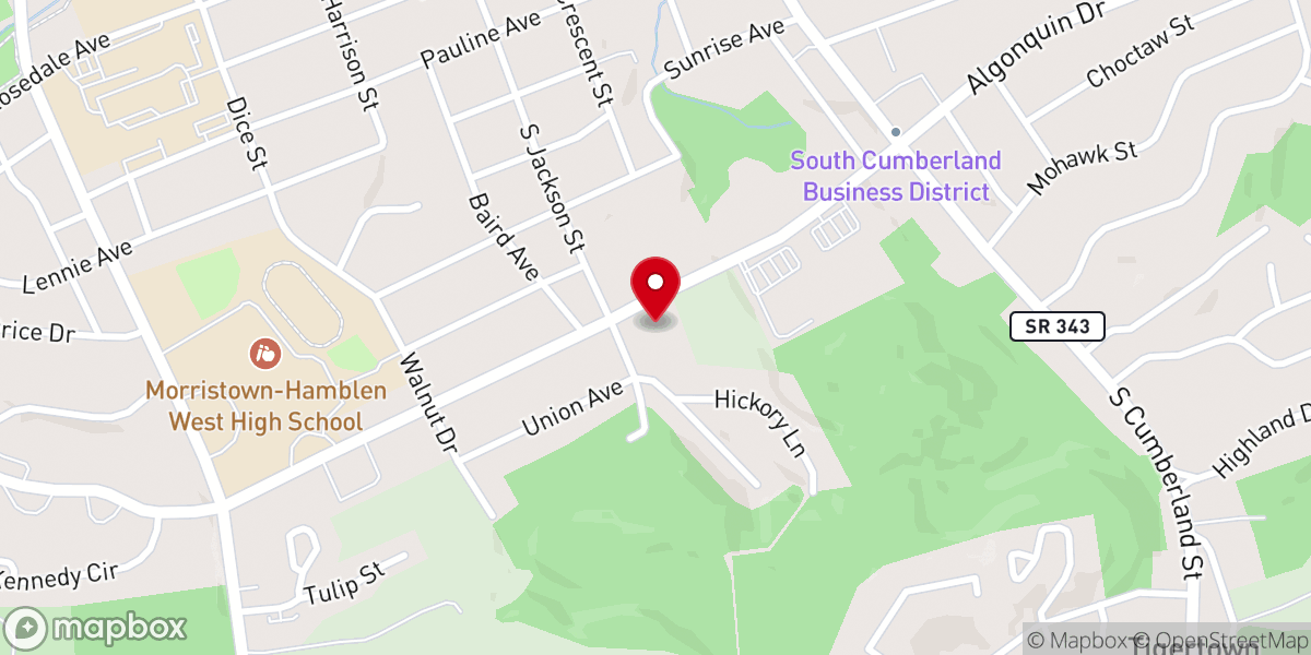 Map showing location of Grace Baptist Church
