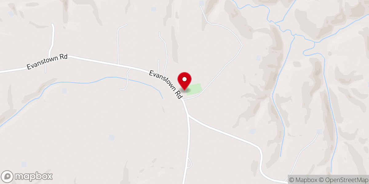 Map showing location of Liberty Hill Primitive Baptist Church