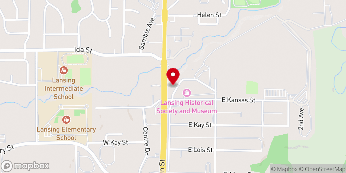 Map showing location of New Beginning Missionary Baptist Church