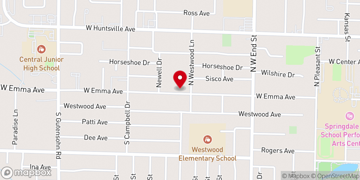 Map showing location of Salem Lutheran Church