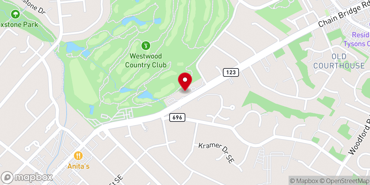 Map showing location of Emmaus United Church of Christ
