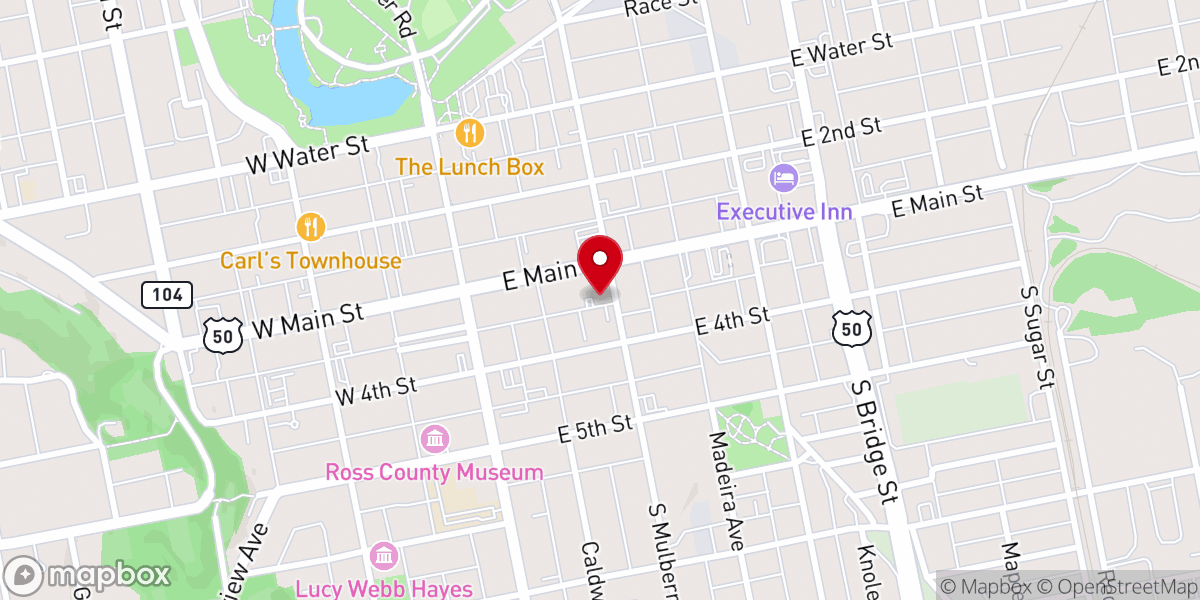 Map showing location of Trinity United Methodist Church