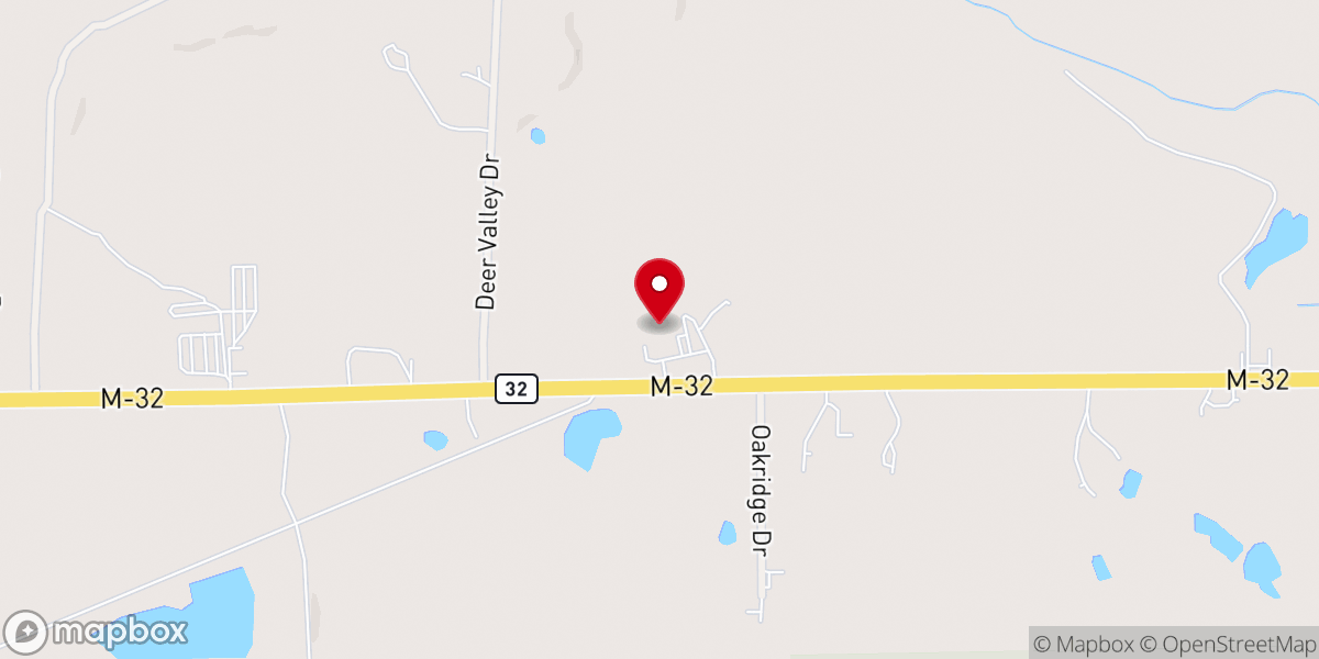 Map showing location of Huron Shores Fellowship