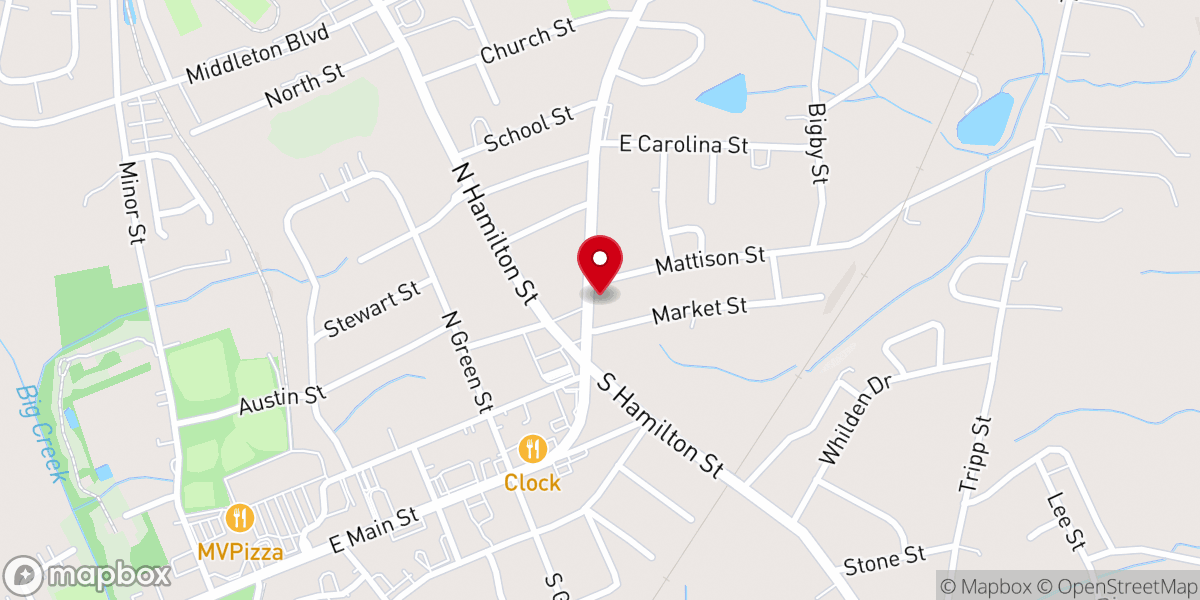Map showing location of Park Church