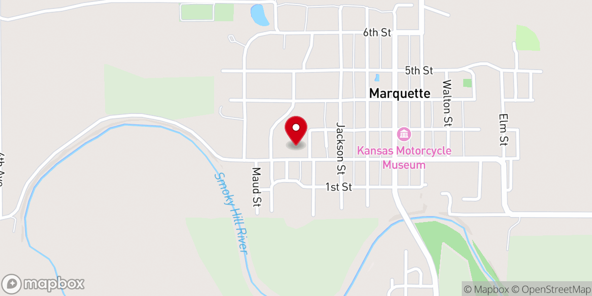 Map showing location of Marquette United Methodist Church