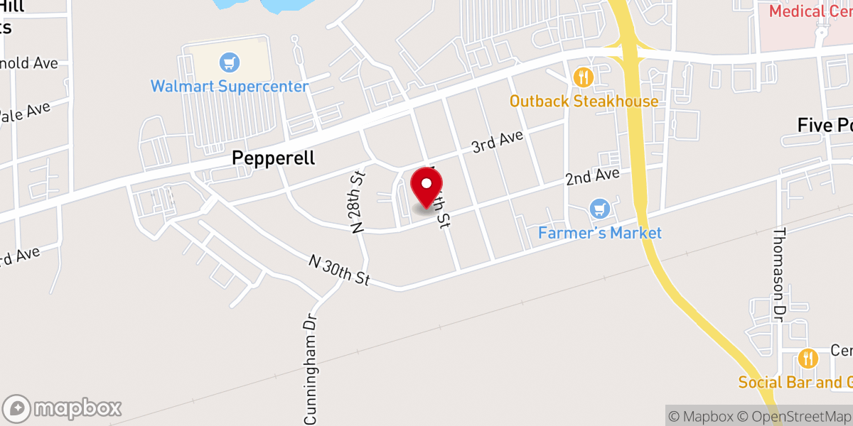 Map showing location of Foundry Opelika