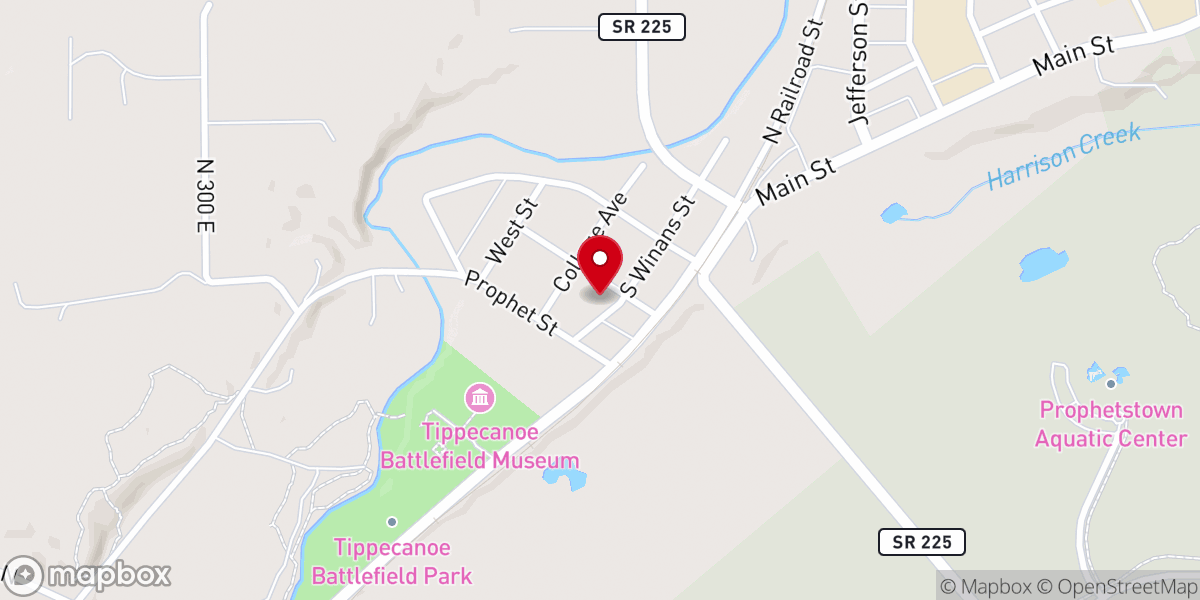 Map showing location of Battle Ground Methodist Church
