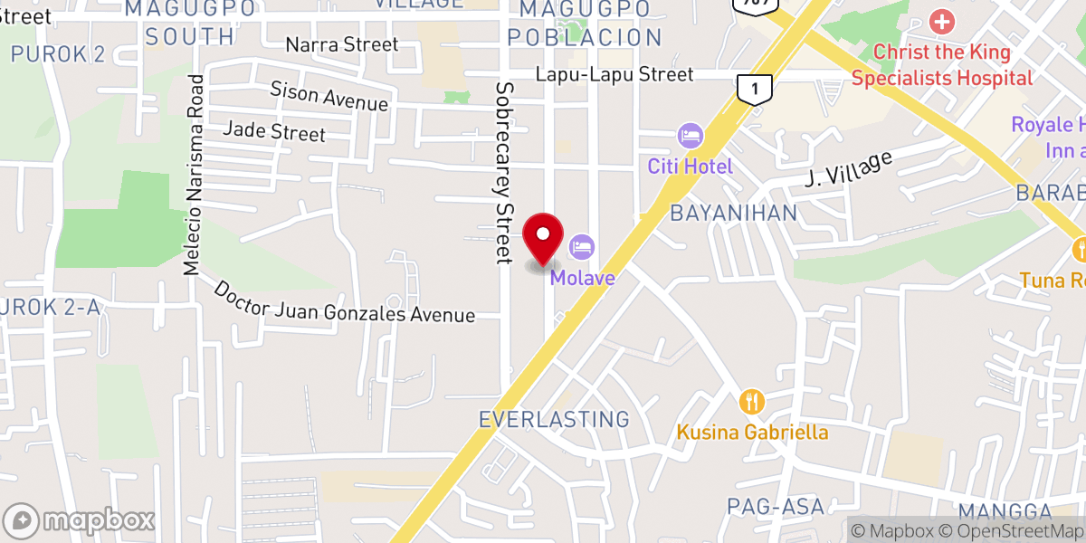 Map showing location of Living Temple Foursquare Gospel Church