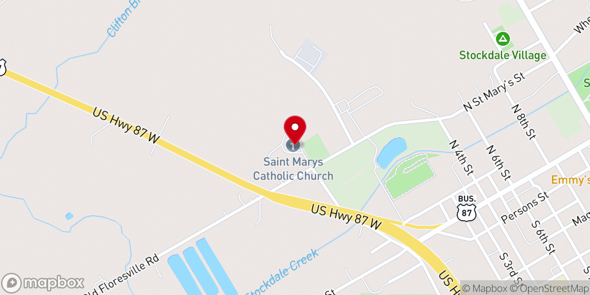 Map showing location of St Mary's Catholic Church Rectory