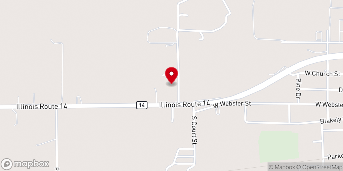 Map showing location of Grace Bible Church