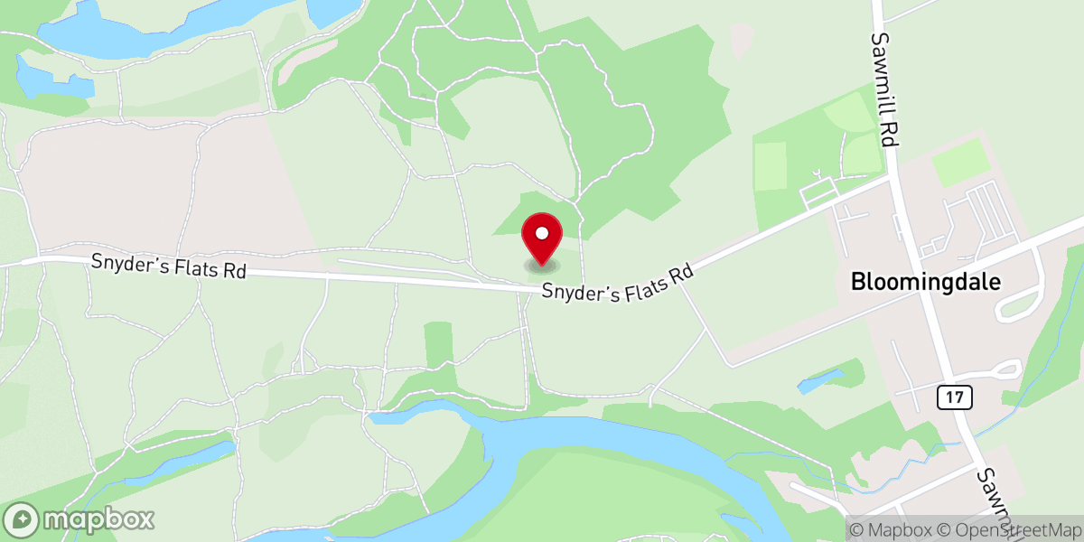 Map showing location of Bloomingdale Mennonite Church