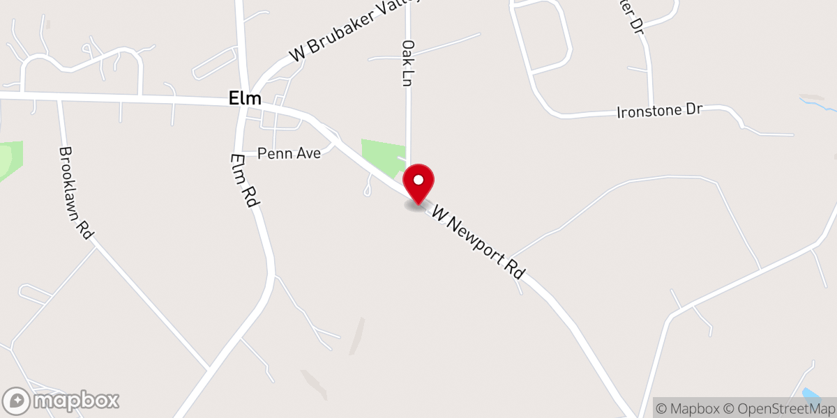 Map showing location of Trinity Baptist Church