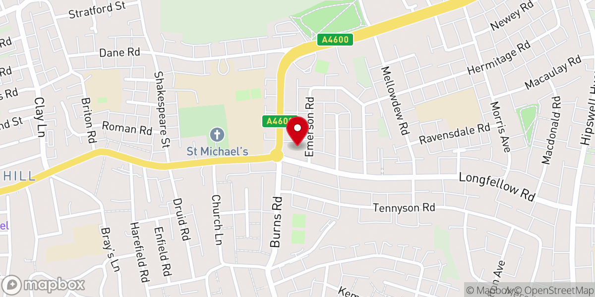Map showing location of Hebron Christian Faith Church