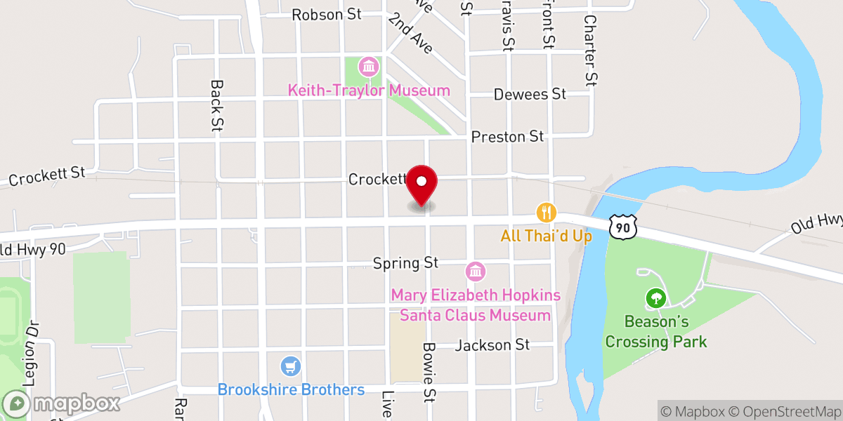 Map showing location of Colorado County Habitat for Humanity
