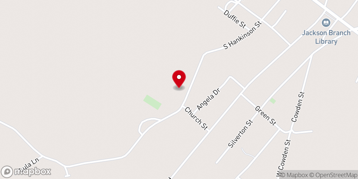 Map showing location of Thomas Grove Church