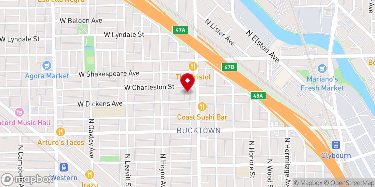 Map showing location of Covenant Presbyterian Church