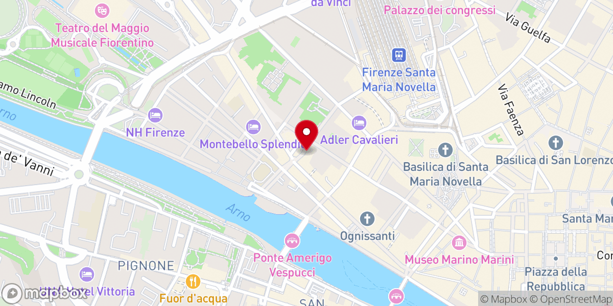 Map showing location of Chiesa Parrocchiale di Santa Lucia sul Prato