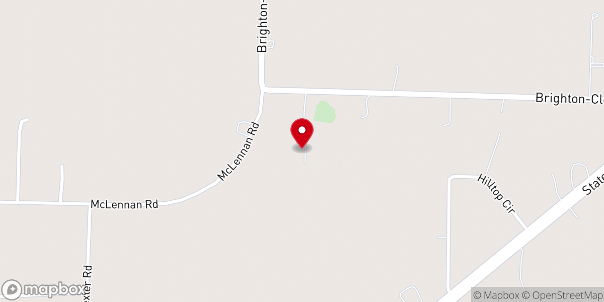Map showing location of Clopton Church