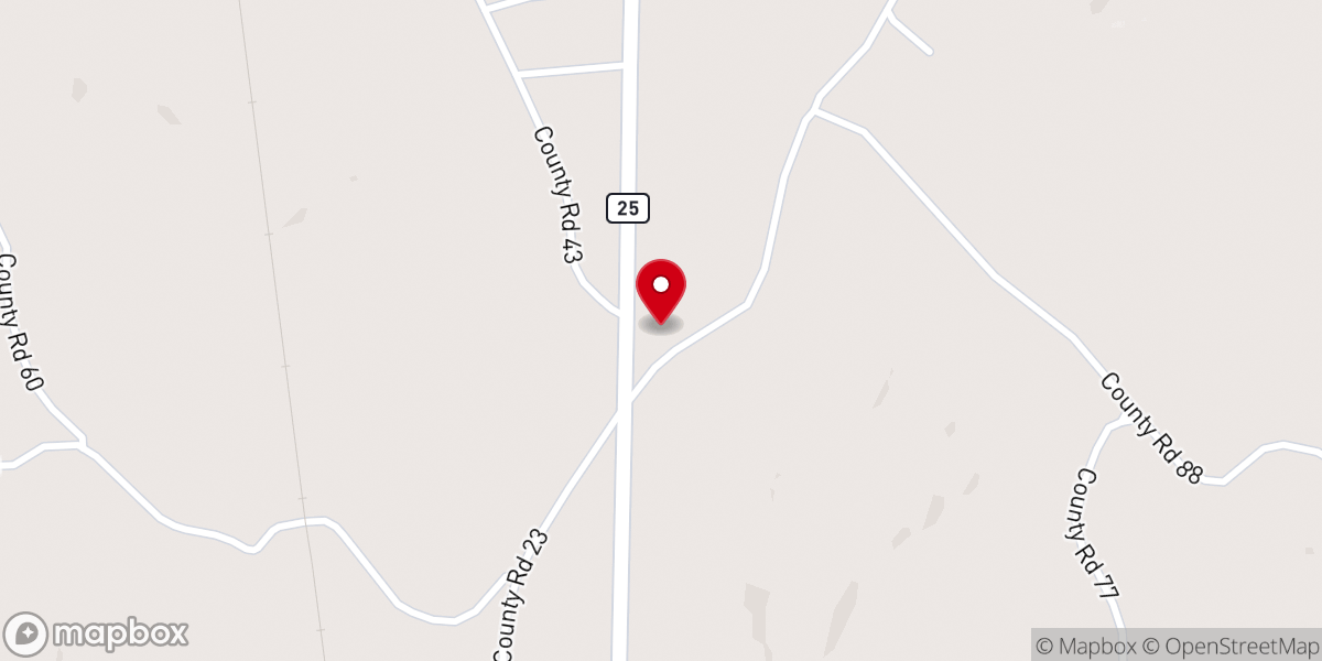 Map showing location of Landmark Baptist Church