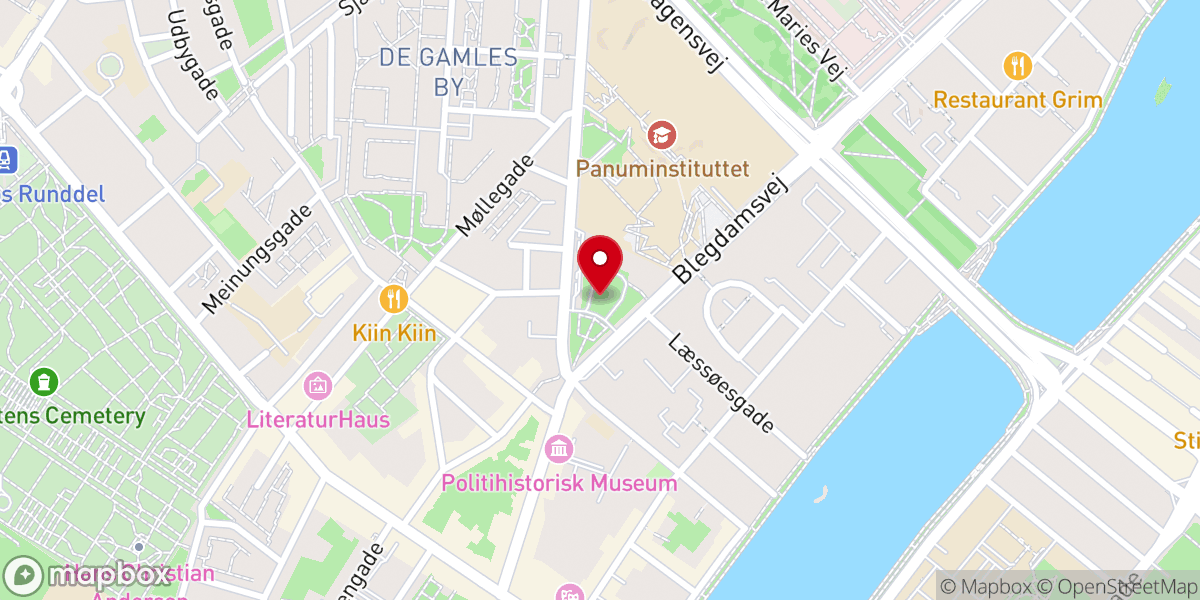 Map showing location of Sankt Johannes Kirke