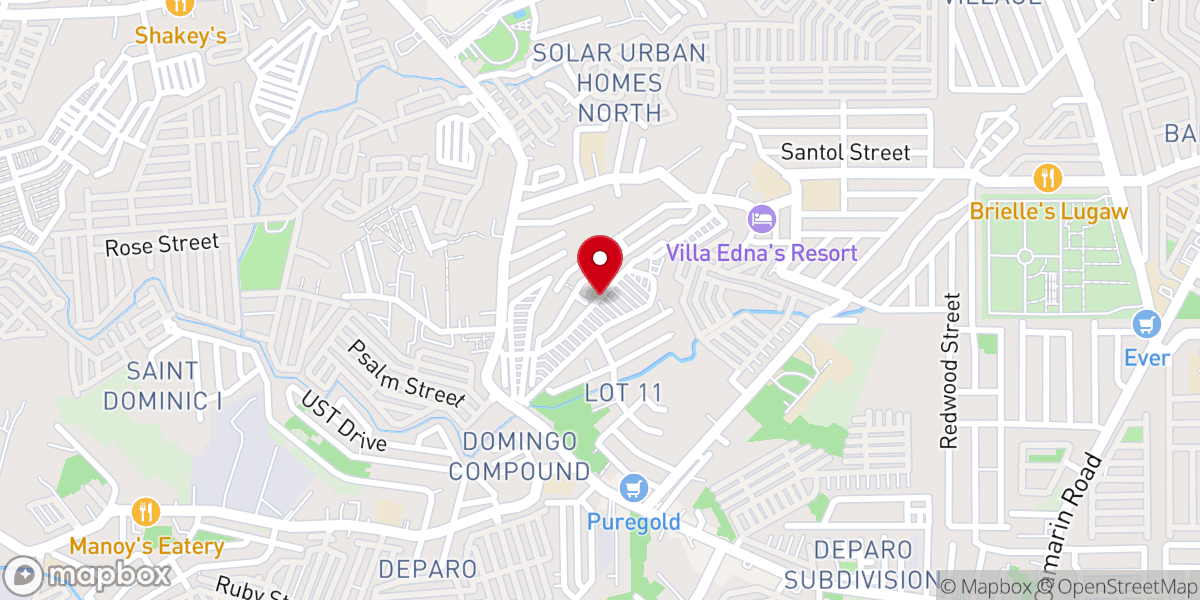 Map showing location of Jesus Christ's Baptist Church and Ministries