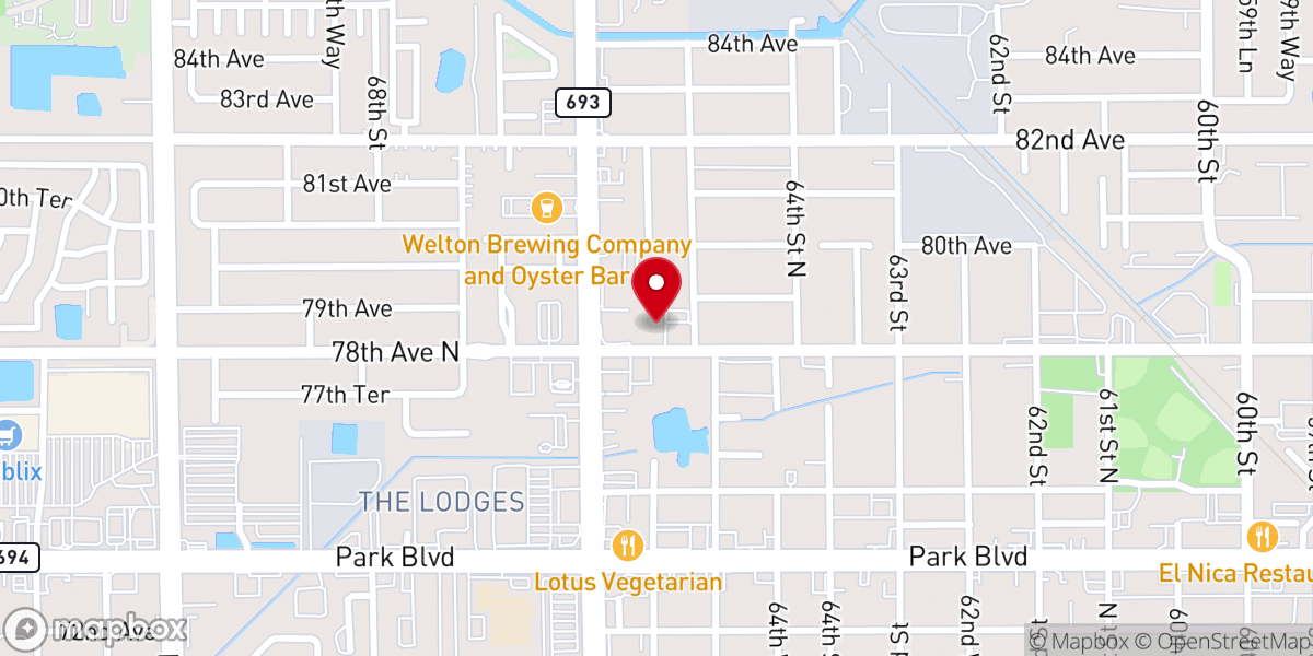 Map showing location of Community Bible Baptist Church