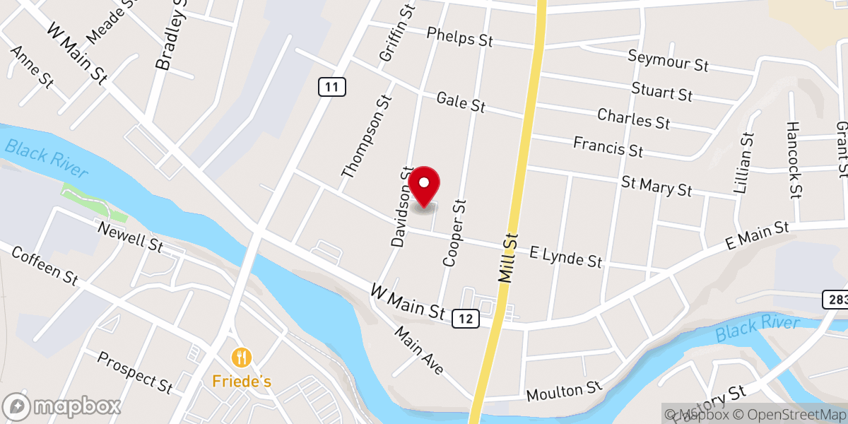 Map showing location of Calvary Chapel North Country