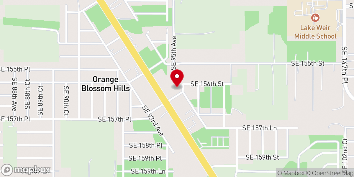 Map showing location of Community Baptist Church