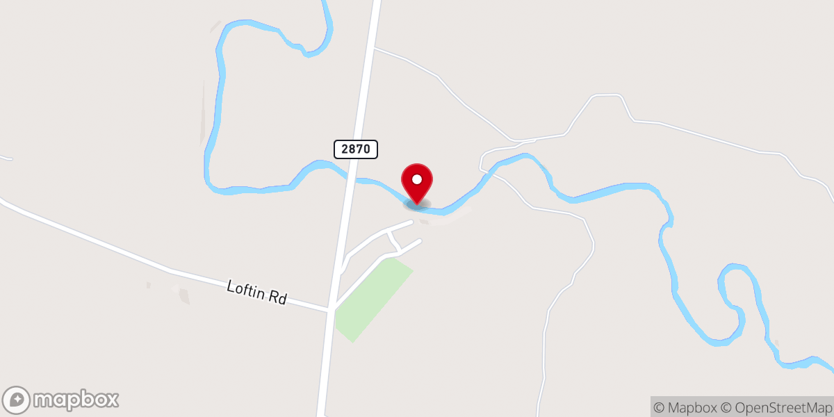 Map showing location of Old Rock Church Highway Bridge