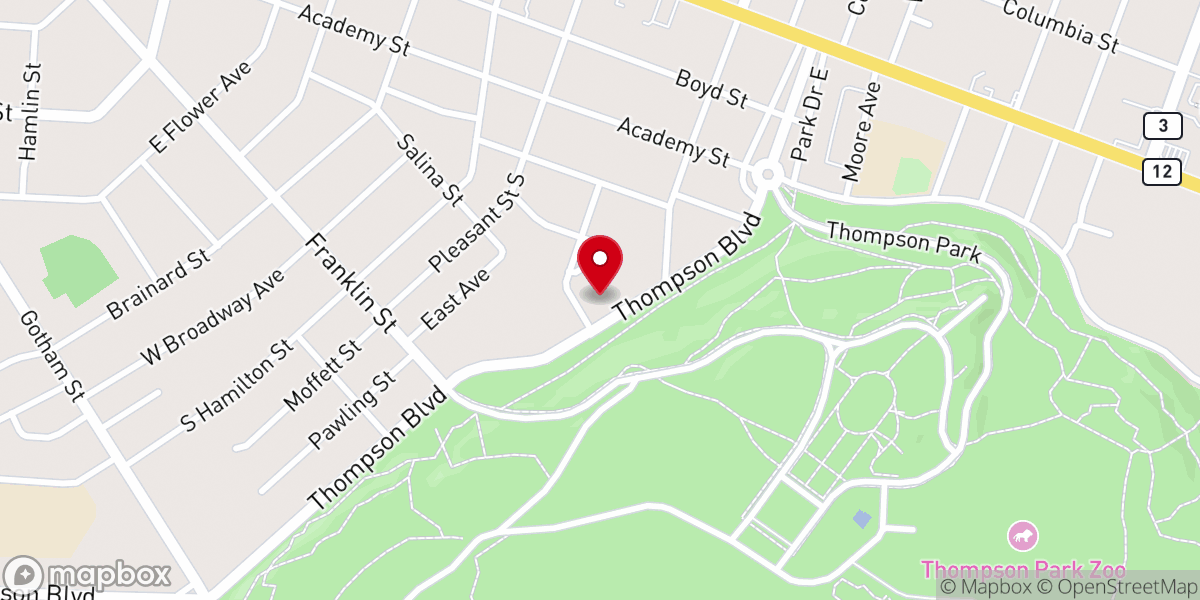 Map showing location of Congregation Degel Israel Synagogue