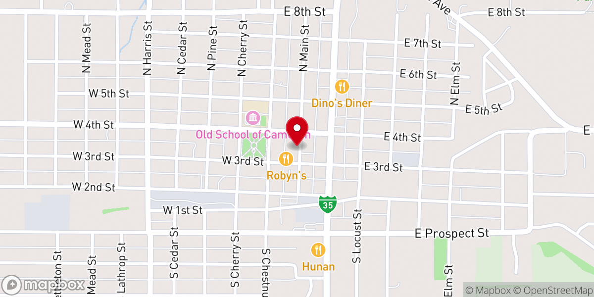 Map showing location of Kingdom Builders Church