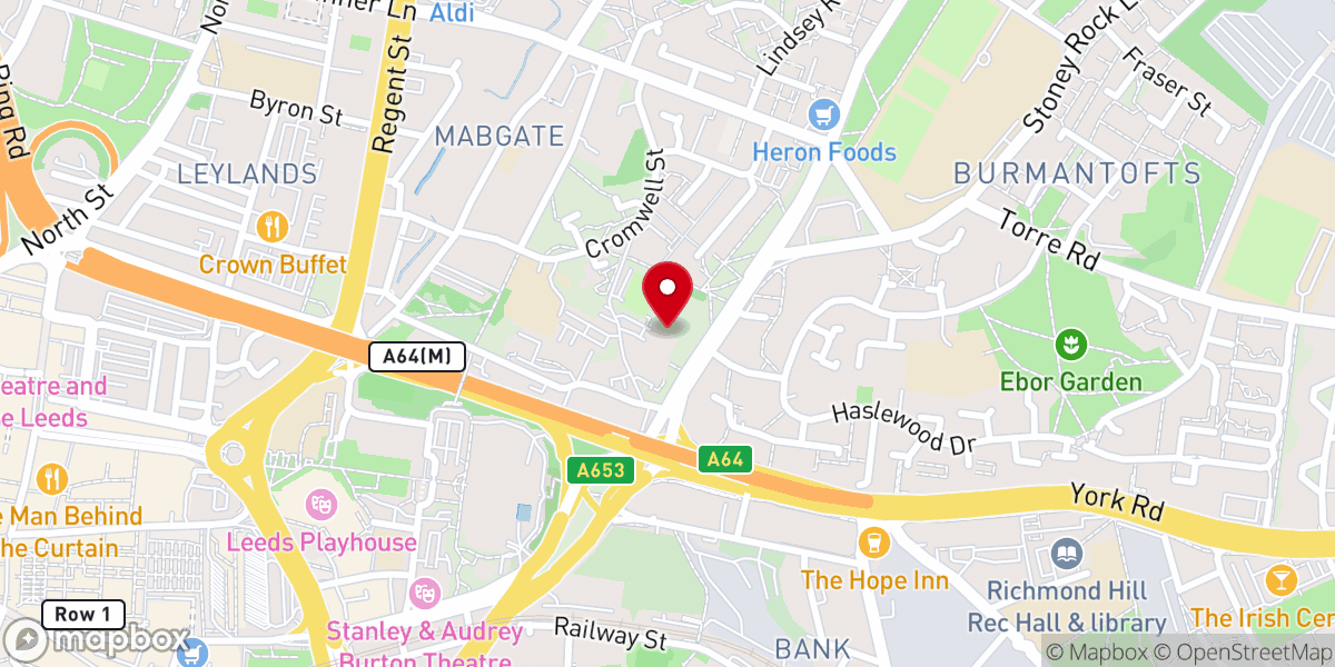 Map showing location of Bridge Community Church