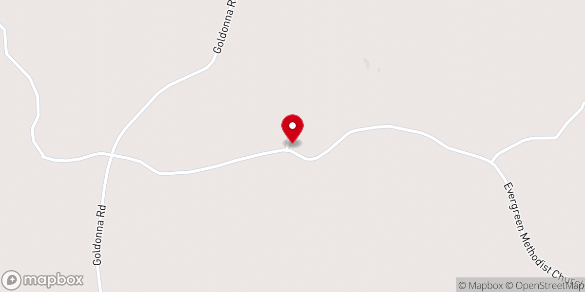 Map showing location of Evergreen Church