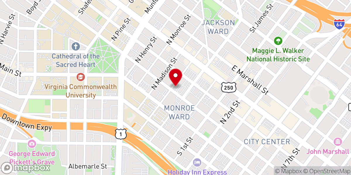 Map showing location of Diocese of Virginia Episcopal