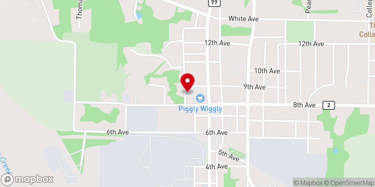 Map showing location of Graceville Church of Christ