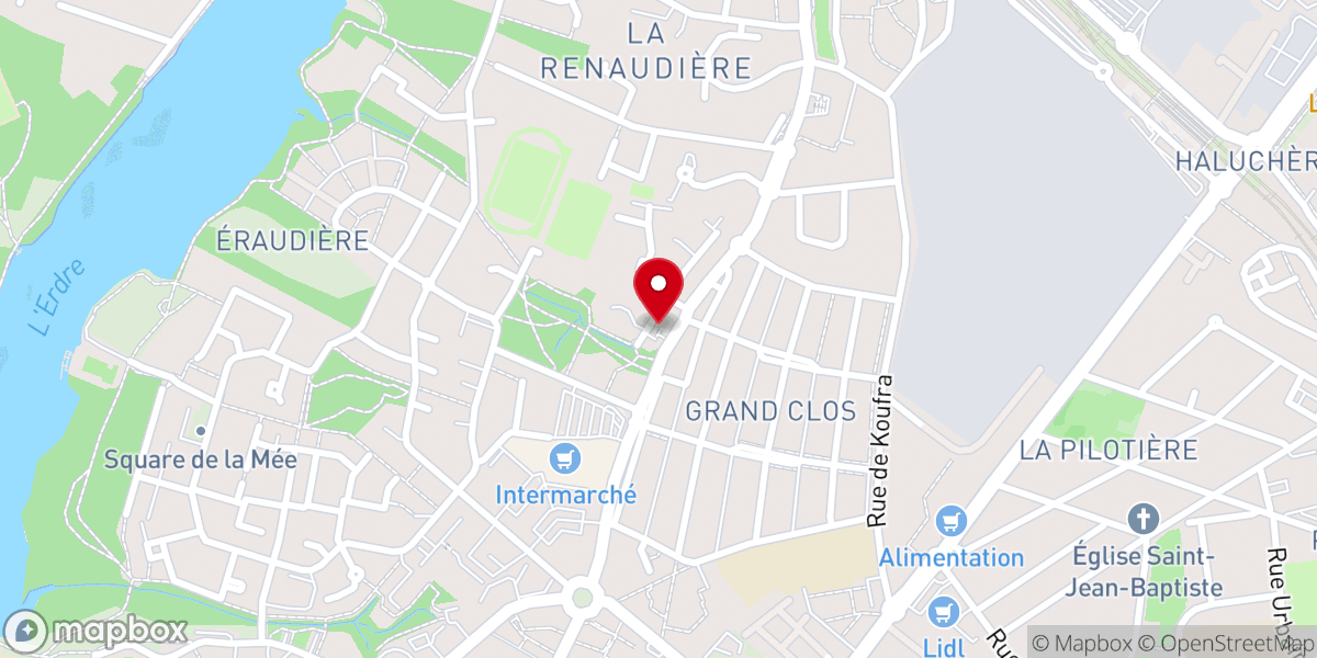 Map showing location of Église saint Bernard