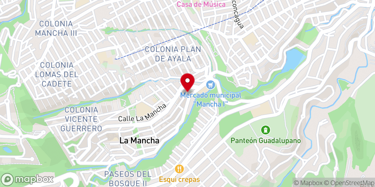 Map showing location of Iglesia Cristiana Bethel