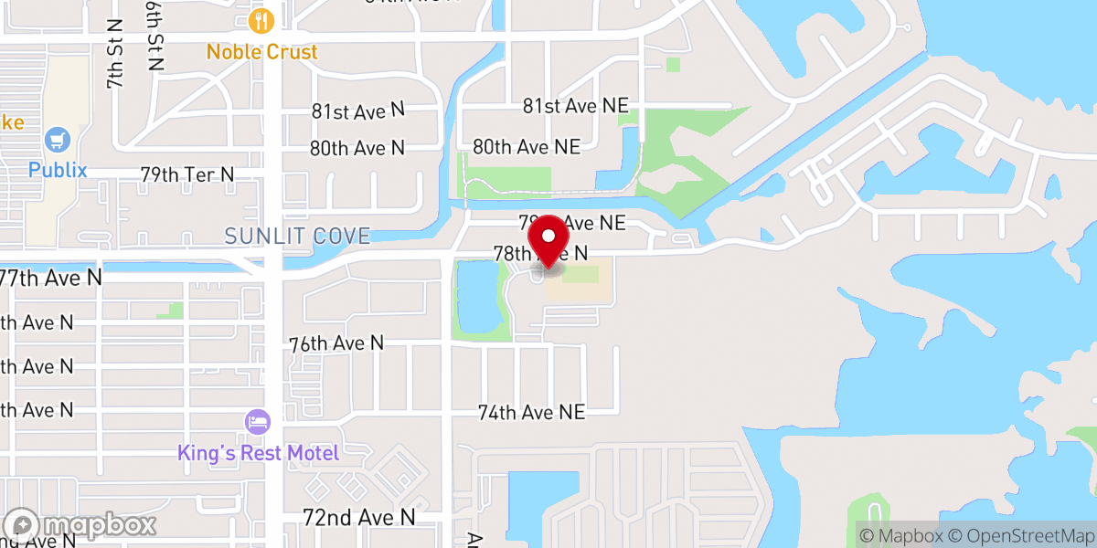 Map showing location of Holy Family Catholic Early Childhood Center