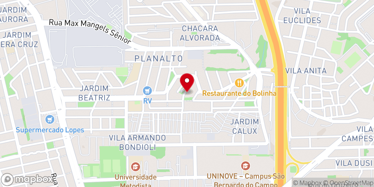 Map showing location of Igreja Batista Bíblica em Jardim Planalto