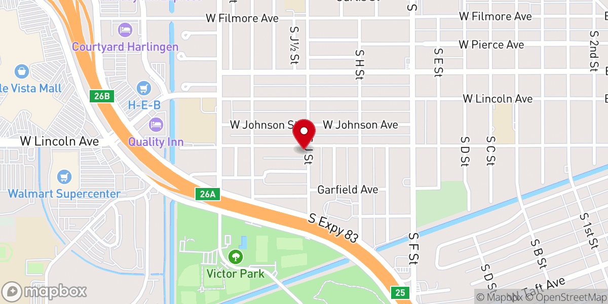 Map showing location of Grant Ave Bilingual Church of Christ/Iglesia de Cristo