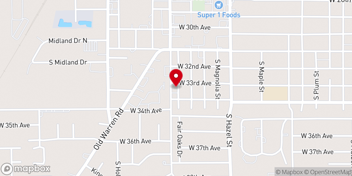 Map showing location of New St James Missionary Baptist Church