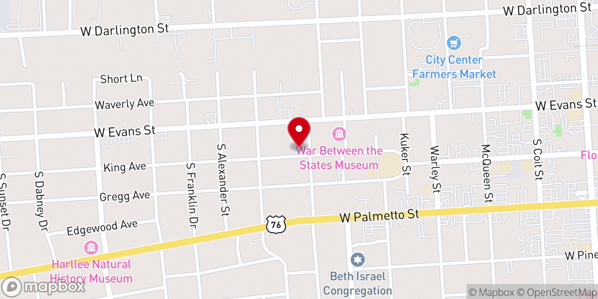Map showing location of Saint Lukes Lutheran Church
