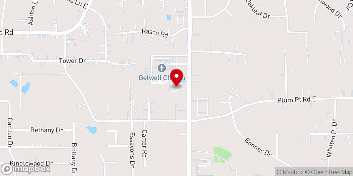 Map showing location of Jeremaih AME Church