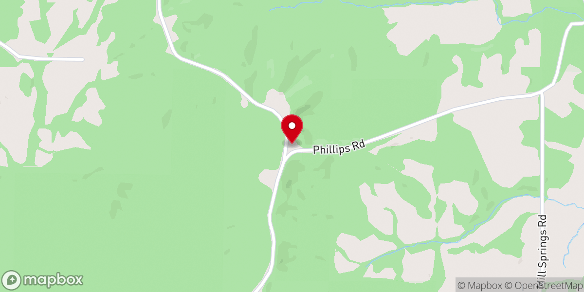Map showing location of Mt. Pleasant Church of Christ