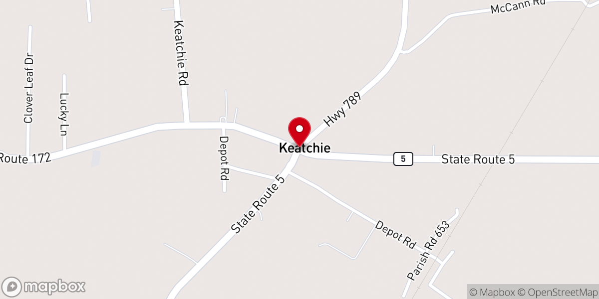 Map showing location of Keachi