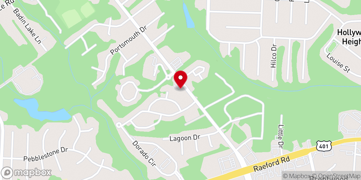 Map showing location of St John Free Will Baptist Church